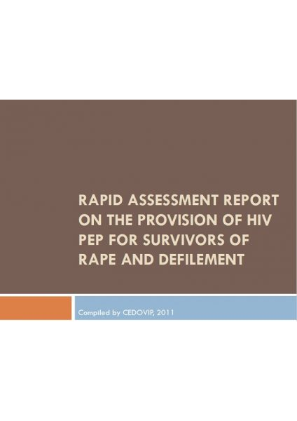 Survey Findings About PEP Services for GBV Survivors